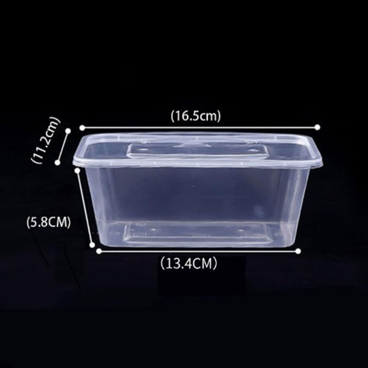 50pcs Transparent Disposable Carry Out Containers Food Storage Boxes for Salad Fruit Meal Prep Heat Resistant Takeout Packing Boxes for Restaurants Food Trucks Parties