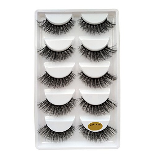 CerroQreen Eyelashes Thick Curly Fashion Lashes 5 Pairs 3D Mink Eyelashes Dramatic False Lashes (eyelashes -03)
