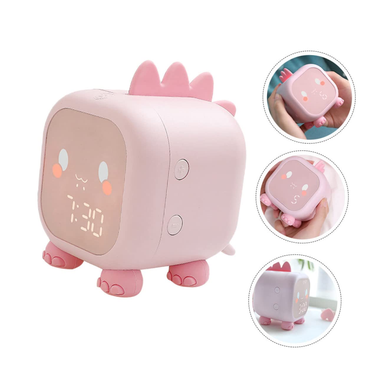 Despertador Digital USB de Silicona Rosa para Niños, 1 Pieza