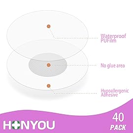 HONYOU 40Pack Libre 3 Plus Sensor Covers for Freestyle Bandage Waterproof 15 Days Transparent Adhesive Patches for Libre 3 CGM Overpatches Without Hole, Clear Round Tape Hyperallergenic & Latex Free