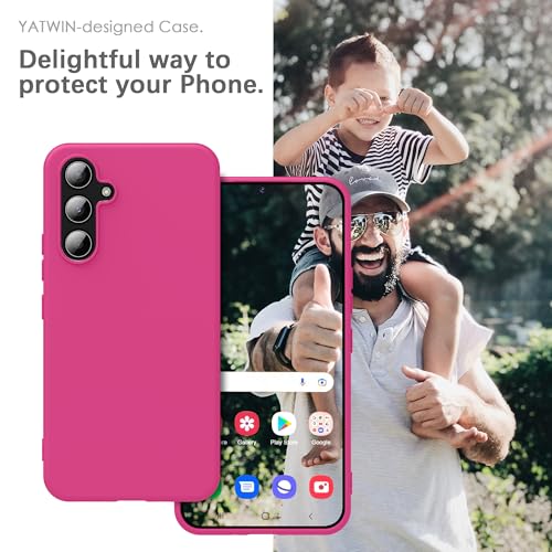 Image of YATWIN Silicone Back Case for Samsung Galaxy A35, Soft-Touch Phone Back Cover for Samsung Galaxy A35 - Magenta