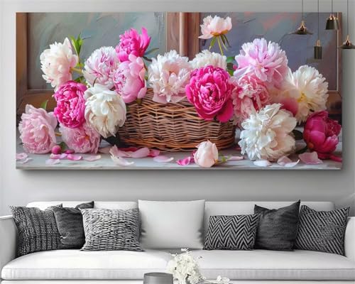 Broderie Diamant Kit Complet Fleur XXL 70x210cm 5D DIY Activité Manuelle Adulte