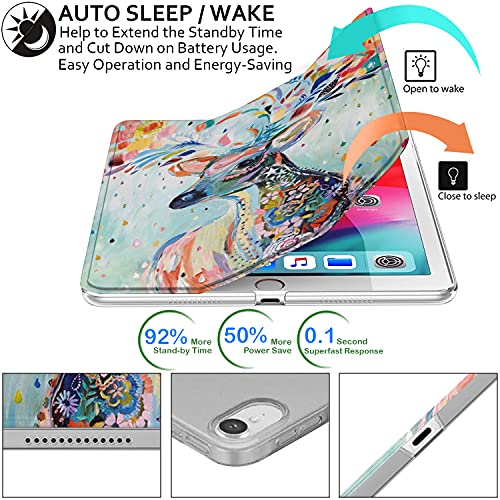 Image of DuraSafe Cases for iPad PRO 11 Inch 2018 1 Gen [ PRO 11 1st ] A1980 A1934 A2013 A1979 MTXN2HN /A MTXP2HN /A MTXR2HN /A MTXQ2HN /A PrintediPad Cover with Translucent Frosted Hard Back - Deer Print