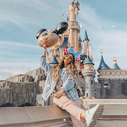 Image of FANYITY Mouse Ears, Sequin Mouse Ears Headband for Boys Girls Women (Red)