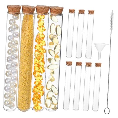 OSOLADY 16 Pcs Tube Scientific Test Tube High White Glass Test Tube Candy Containers Test Lab Tubes