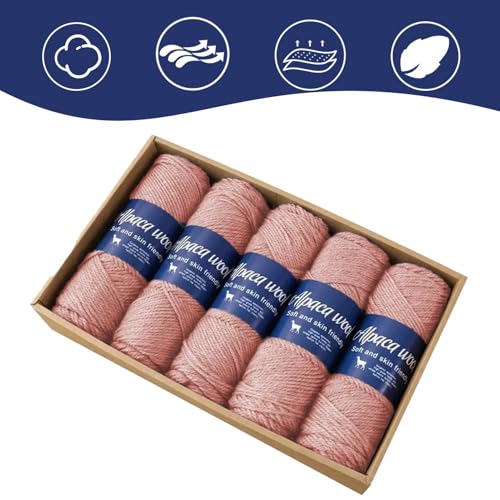 Hilo de tejer ligero de alpaca para calcetines de ganchillo y bufandas 7