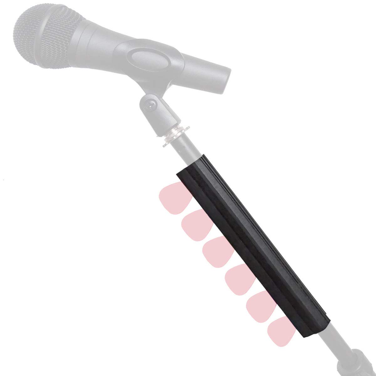 keepdrum MS096 Mikrofonstativ Mikrofonständer gerade + Plektrenhalter für Stative