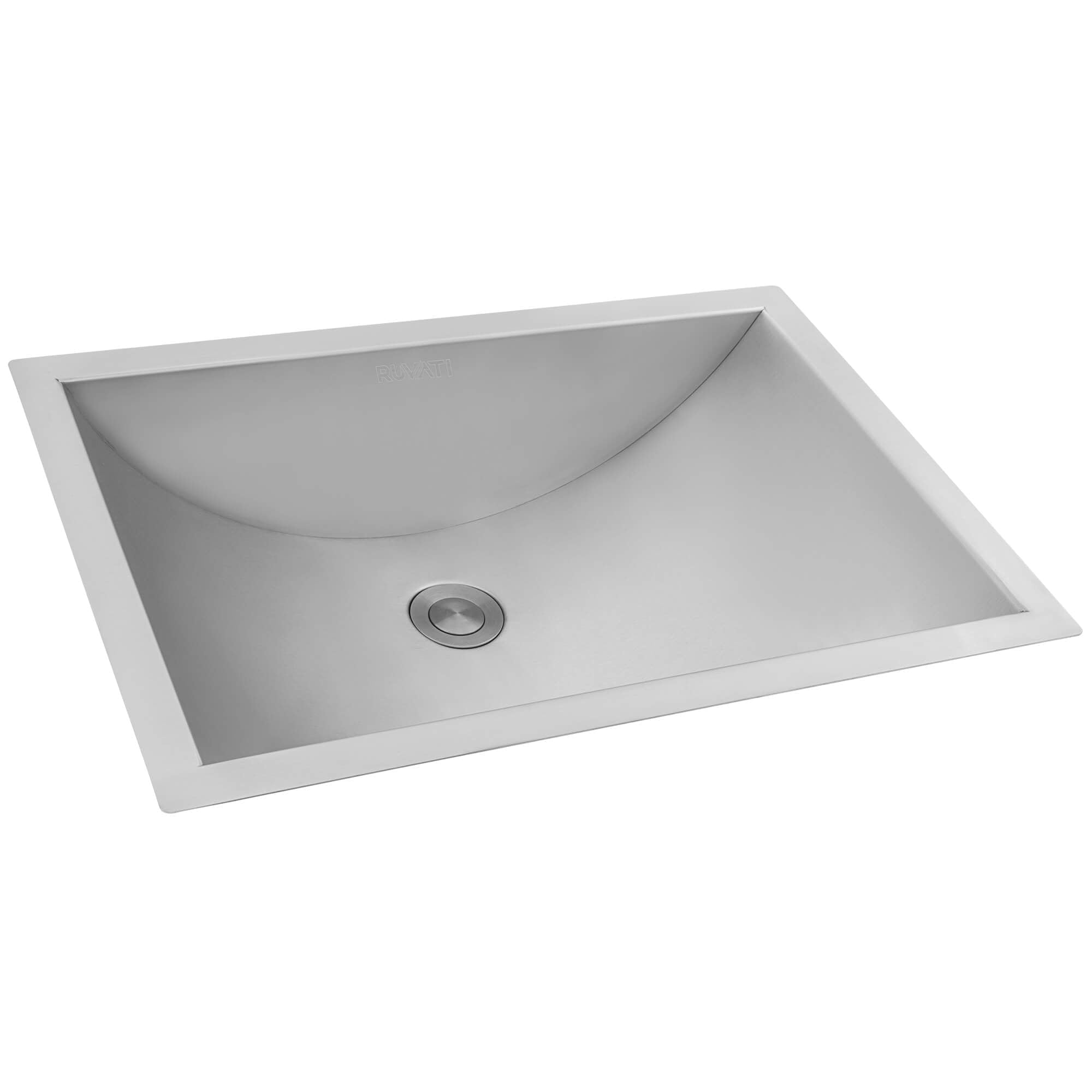 Ruvati 16 x 11 inch 16 Gauge Stainless Steel Bathroom Sink