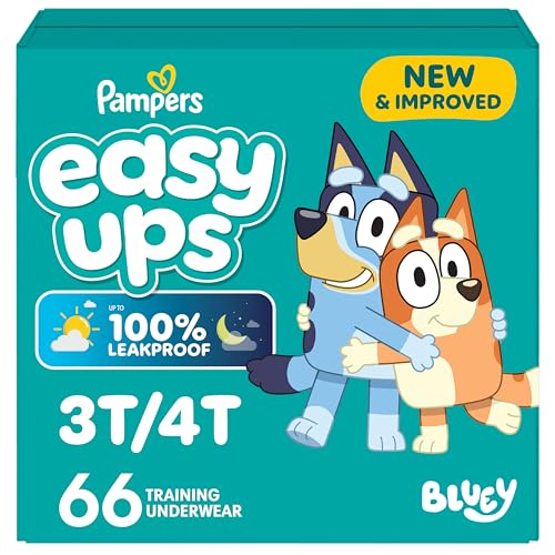 Image of Pampers Training Pants - Easy Ups Boys & Girls Bluey - Size 3T-4T, 66 Count, Children's Potty Underwear (Packaging May Vary)