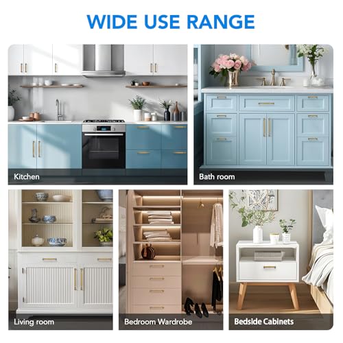 HOME EDIT 20 Pack 3-3/4 Inch Antique Brass Cabinet Handles Solid Zinc Alloy Pulls for Kitchen, Dresser, Closet & Bathroom Cabinets Hardware by HOME EDIT - Image 9
