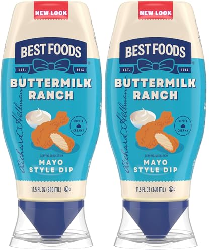 Best Foods Buttermilk Ranch Chicken Tender Mayonnaise Style Dip Buttermilk Ranch Delicious Flavor No Artificial Flavors 11.5 Fl Oz (Pack of 2) image 2