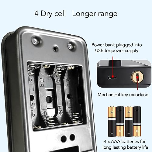 Fechadura De Porta Com Impressão Digital, Segurança Biométrica Sem Chave, Controle Por Aplicativo, B