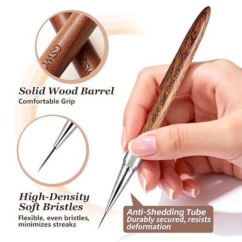 Liner Nail Brush 12MM - Precision Application Tool