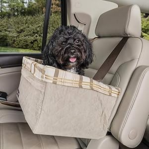 PetSafe-Happy-Ride-Quilted-Booster-Seat-Dog-Booster-Seat-for-Cars-Trucks-and-SUVs-Easy-to-Adjust-Strap-Durable-Padded-Liner-is-Machine-Washable-and-Easy-to-Clean-X-Large Dog Booster Seat for Cars