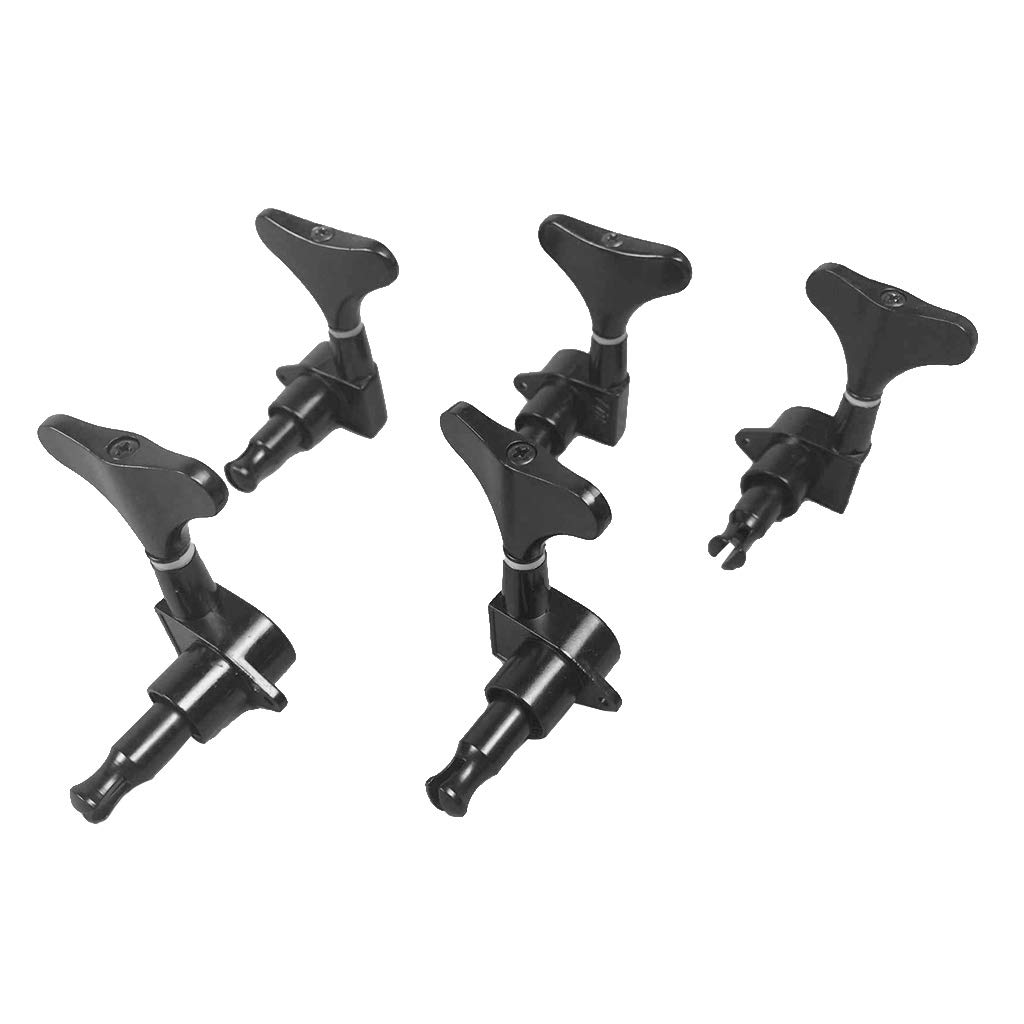 Lot 5 Mécaniques Accordeur Basse 2L3R - Chevilles Guitare Basse Noires Ou Chromées