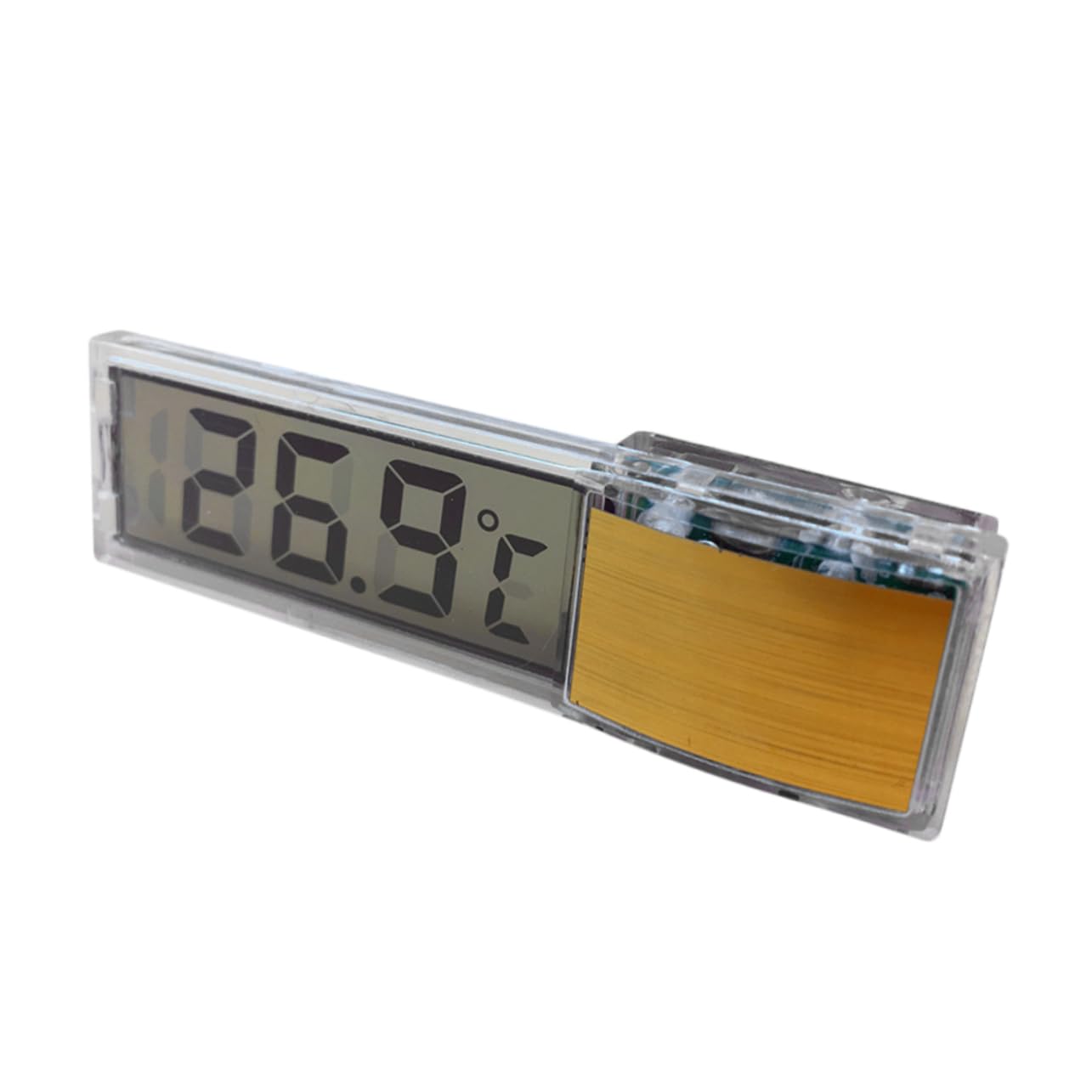 SOLUSTRE LED Fish Tank Thermometer Digital Temperature Measuring Tool for Aquariums Accurate Readings with Sucker Mount for Fish and Aquatic Pets Golden