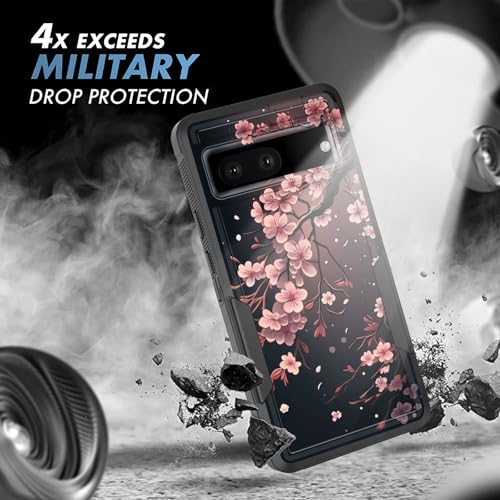 Vobber for Pixel 8a Case,Heavy Duty Dual Layer Hybrid Hard PC Soft Rubber Shockproof Protective Rugged Bumper Case for Google Pixel 8a 6.1 Inch 2024,Cherry Blossom Tree - image 6