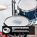 DOITOOL 4pcs Drum Mute Rings, Snare Drum Kit, White PC Film, 12/13/14/16 Inch