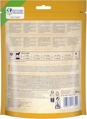 Vitakraft Pure Duck XXL Bonas, Hundeleckerli, Kaustangen mit Entenfleisch, Hunde Trainingsleckerli, ohne Zusatz von Zucker und Getreide (1x 200g)