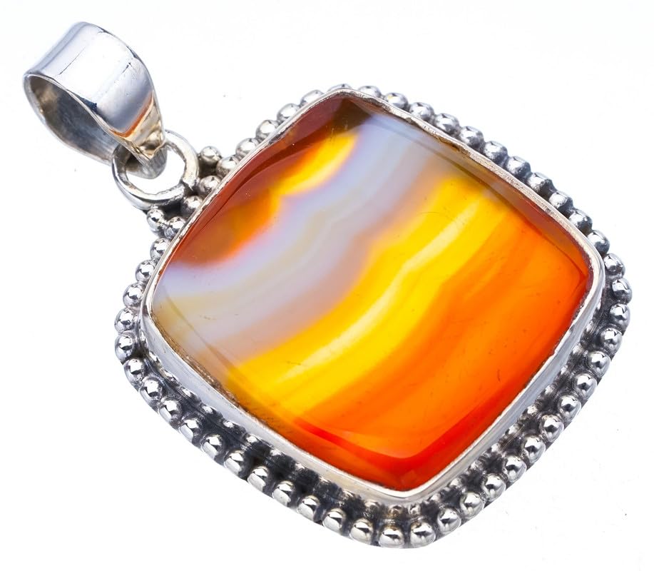 Pendentif Botswana Agate naturelle : le bijou artisanal en argent 925 pour affirmer son style