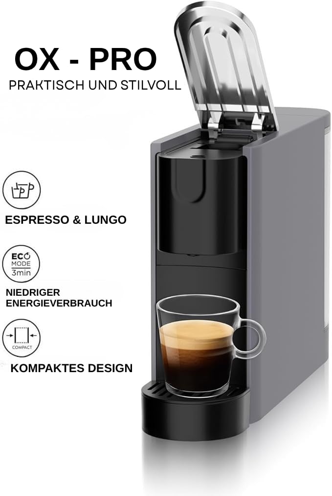 OX-Pro Kaffeemaschine Grau Edition