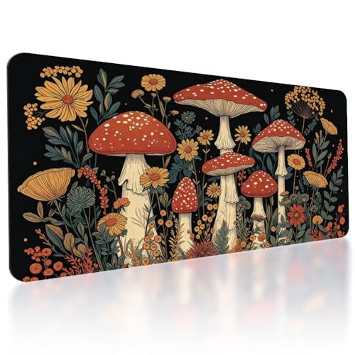 Grand tapis de mouse antidérapant avec bords cousus pour ordinateur portable