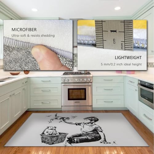 Tapis graffiti moderne pour chambre d'enfant et descente de lit rétro