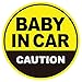 GEEKBEAR Baby on Board Magnet for Car (Yellow/Black) - Baby on Board Sticker for Cars - Baby on Board - Baby in Car Sign Sticker Decal - Kids Children on Board Window Bumper Safety Sign