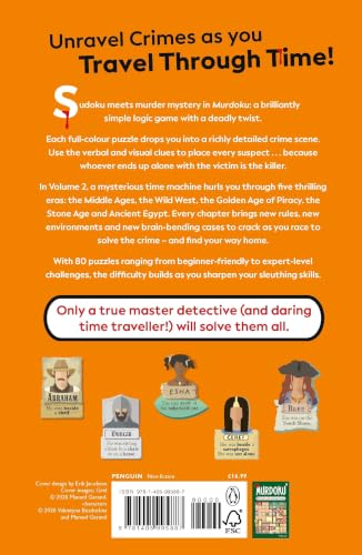 Image of Murdoku Volume 2: Back in Time: 80 Murder Mystery Logic Puzzles | A Full-Colour Puzzle Book with Sudoku-Inspired Logic, Detective Challenges & Crime-Solving Fun