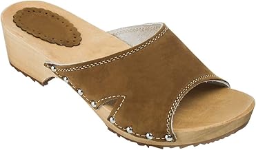 ESTRO Zoccoli Legno Donna Estivi - Zoccoli di Legno Sabot Donna Pelle Sabot Sanitari CDL01
