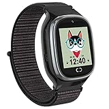 PTHTECHUS Kinder Uhr Smartwatch - Smartwatch Kinder Uhr Telefon Anruf SOS Schrittzähler Videorecorder Musik Wecker, Geschenke für Mädchen von 4-12 Jahren, Schwarz