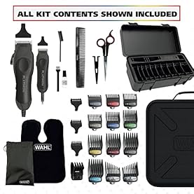 Alternative view of Wahl USA Pro Series Platinum Corded Clipper & Corded Trimmer for Home Haircutting with Color Coded Guide Combs – Model 79804-100