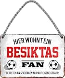 fußball accessoires kinder LUSTIGER SPRUCH: “Hier wohnt ein BESIKTAS Fan – Betreten an Spieltagen nur auf eigene Gefahr