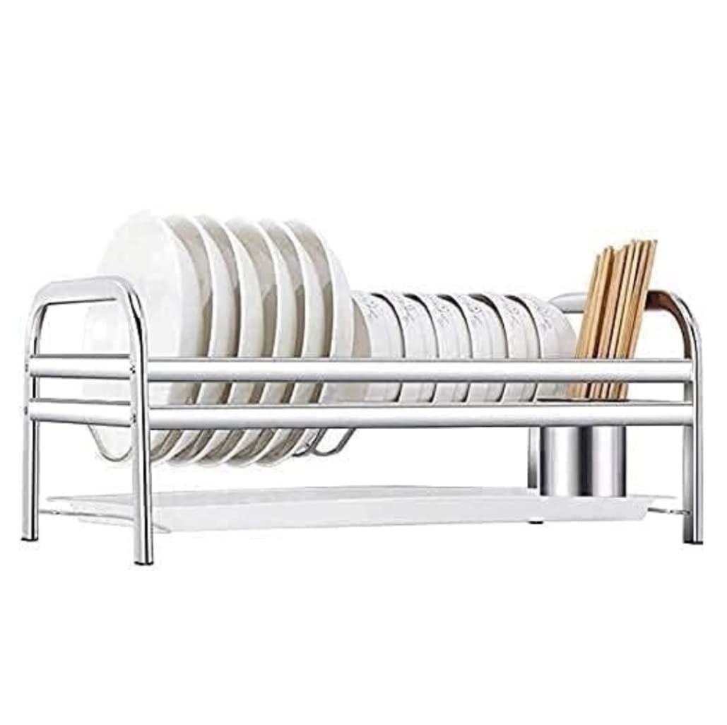 Escurre Cubiertos de Cocina Escurridor De Platos De Acero Inoxidable, Escurridor De Cocina, Organizador con Soporte para Utensilios, Escurridor Escurreplatos Armario (Color : C)