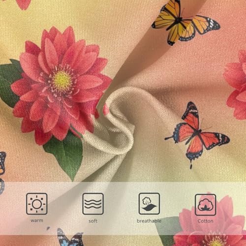 Toddler Girl Briefs, Flowers Butterflies Gradient Cotton Underwear for Girls, 2T–8 Years3