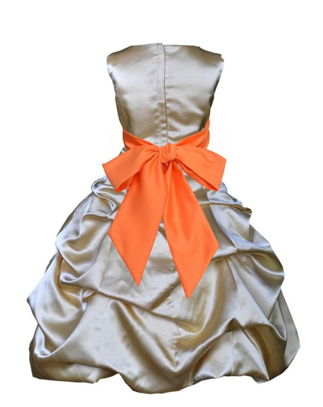 Image of SOFYANA Baby Girls Satin Elegant Bubble Short Stylish Trendy Clothing Kids Wear Frock Dress
