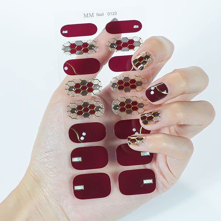 Simply Inked New Snake Print (Brown) Nail Art Strips Designer Nail Art Strips for Girls & Women, Size: 2.28 x 4.8 in-image-2