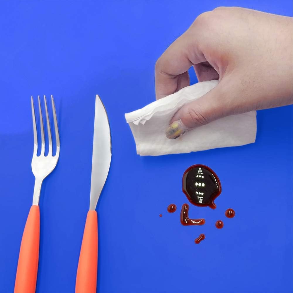 Silicone Table Mat Child Kids Dinner Placemat Desk Countertop Waterproof Protector Heat Insulation Kitchen Pastry Rolling Dough Pad(2Pcs XL Blue Mat)