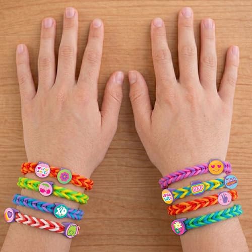 Image of Imagimake Rainbow Loom Beadmoji Bracelet Making Kit | 1200+ Colourful Bands & Beadmoji Beads with Auto Loom Tool | DIY Art & Craft Kit | Creative Gift for Kids 7+