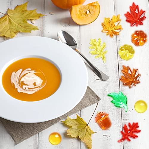 KESOTE Fall Vase Filler Bin Filler, Mini Acrylic Fall Table Scatter Fall Leaves Pine Cones Pumpkins for Crafts Vase Fillers Autumn Fall Thanksgiving Home Table Decorations Set, Counters for Kids - Thumbnail 6