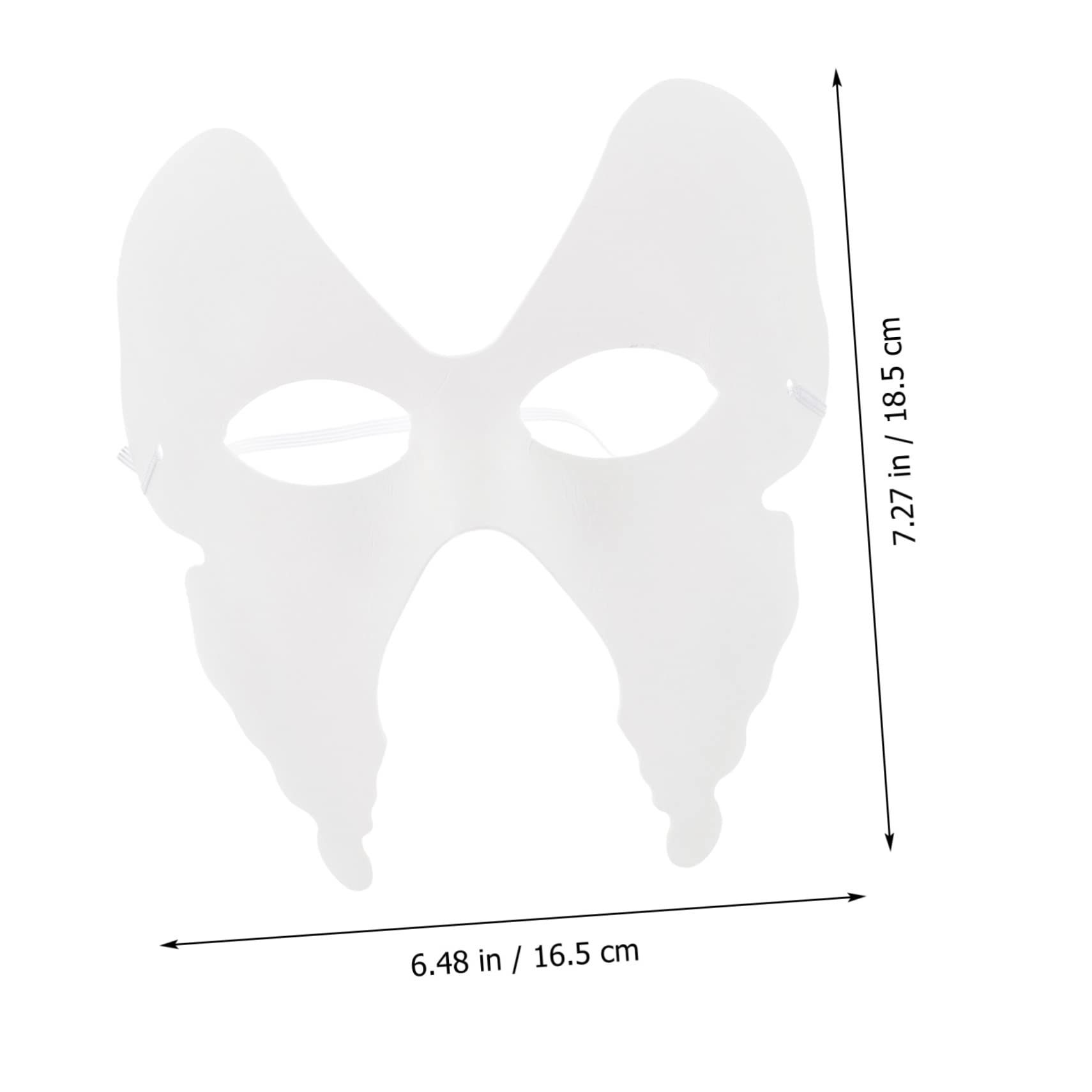 Toyvian 24pezzi Maschere Di Carta Fai Da Te Da Decorare Di Maschere Vuote Forma Di Farfalla Per Feste e Carnevali Per Attività Creative e Cosplay