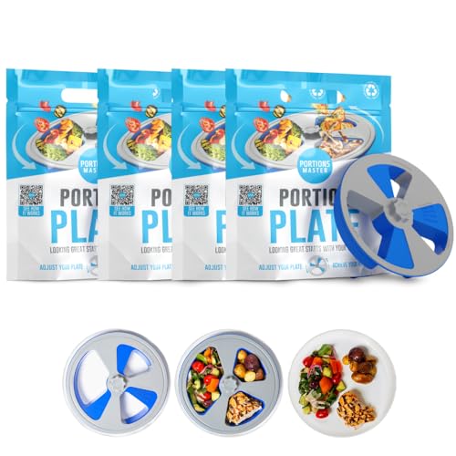 Portions Master All in 1 Adjustable Portion Plate, Bariatric Portion