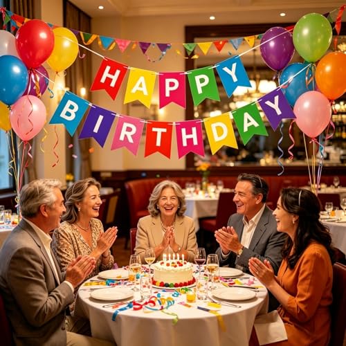 Image of Happy Birthday Banner Birthday Party Supplies (Colorful 2)