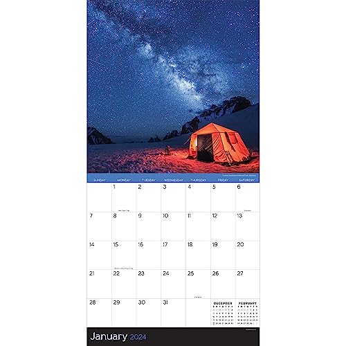TF PUBLISHING 2024 Stargazing Wall Calendar | Large Grids for Appointments and Scheduling | Vertical Monthly Wall Calendar 2024 | Home and Office Organization | Premium Gloss Paper | 12\"x12” - Thumbnail 2