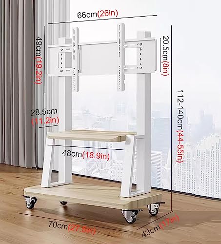 Soporte móvil ajustable para TV 32-75 pulgadas blanco miniatura 2