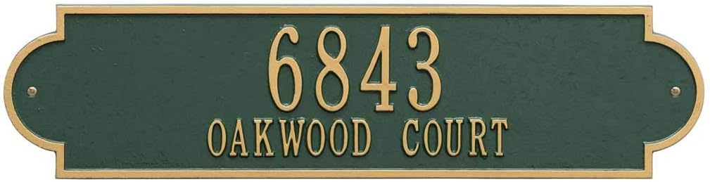 Address Plaque Displays Street Number and Name - Custom House Number Sign # P2682