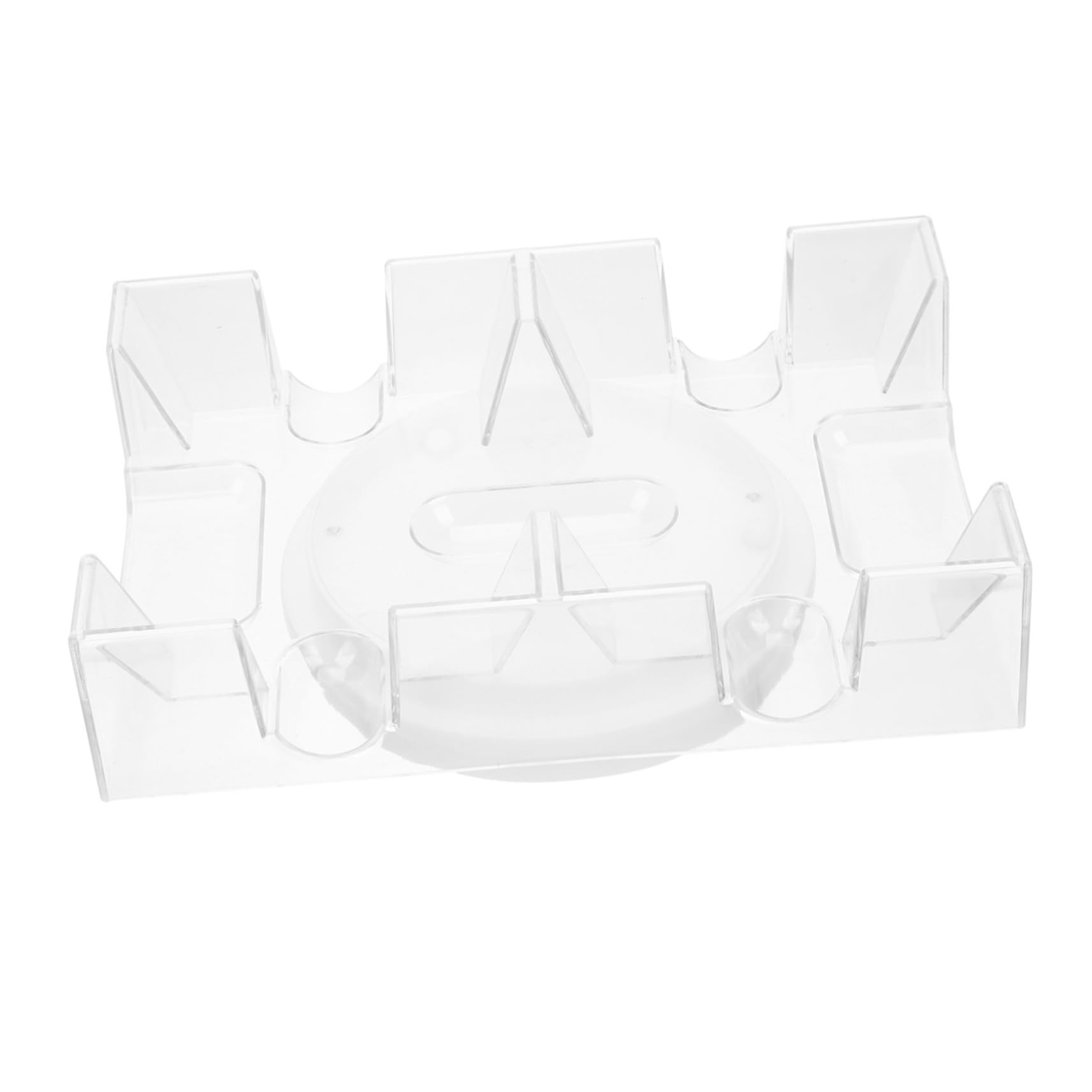 FAVOMOTO Dual Deck Revolving Card Holder Poker Case Tray Playing Card Holders Deck Stand Poker Case Display Case Poker Holder