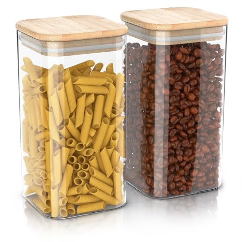 Arendo - Vorratsgläser mit Deckel - 2er Set - Behälter aus Glas –...