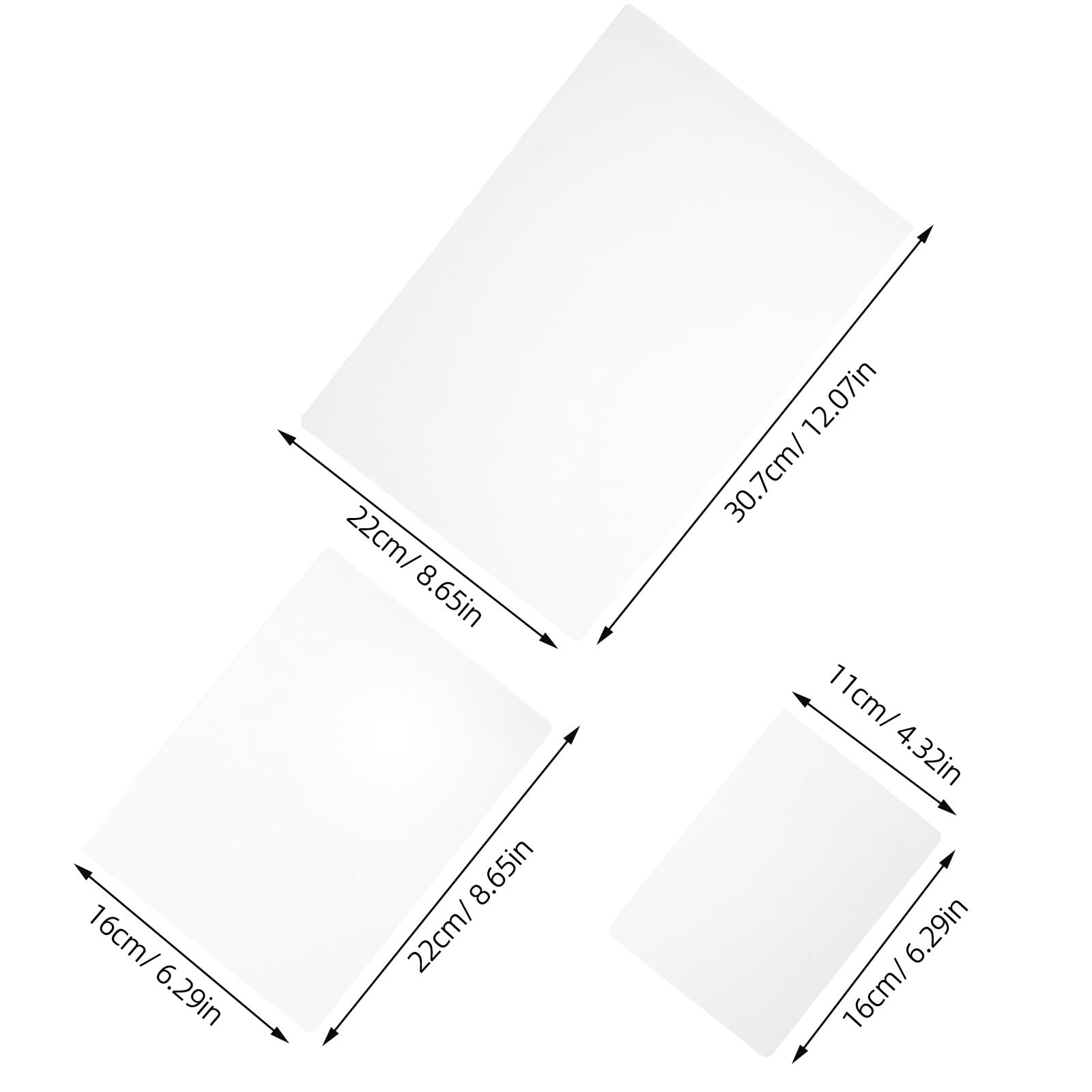 Toddmomy 300 fundas térmicas para laminar, láminas de laminado transparente de 50 micras y 60 micras, tamaño mixto A4, 8x6 y 6x4 pulgadas, película protectora de plástico para documentos, fotos y