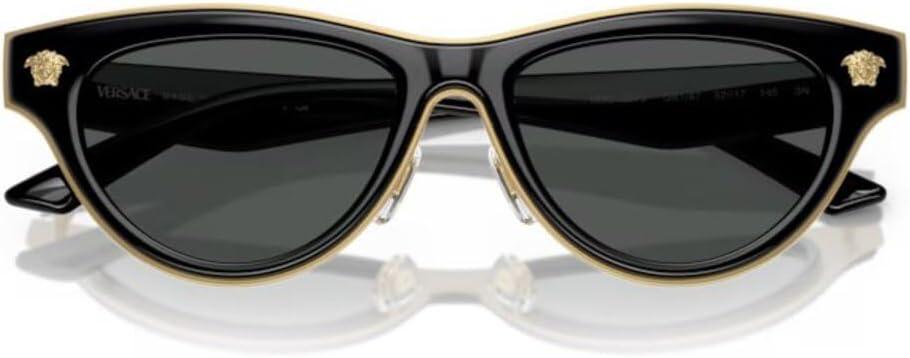 Versace Woman Sunglasses Black Frame, Dark Grey Lenses, 52MM